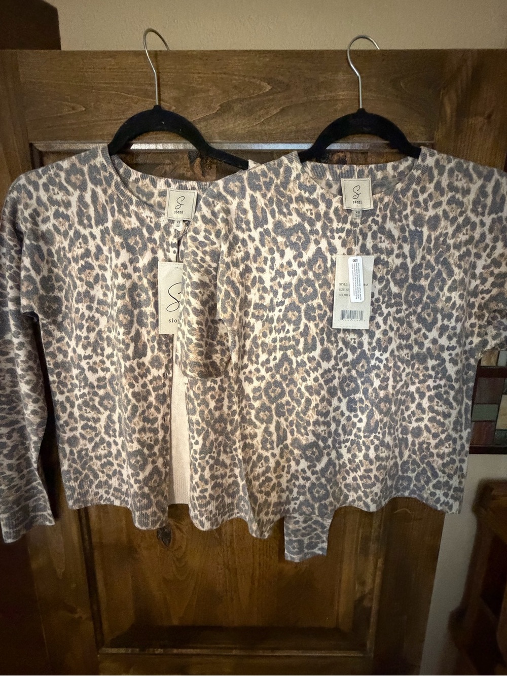 SIONO NWT’s Vintage Styled Cardigan Animal Print Sweater Set Size XS